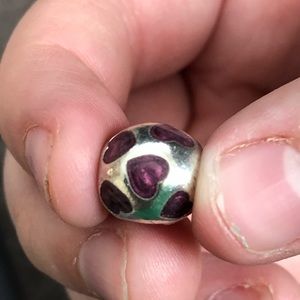 SS with Purple Heart enamel pandora charm
